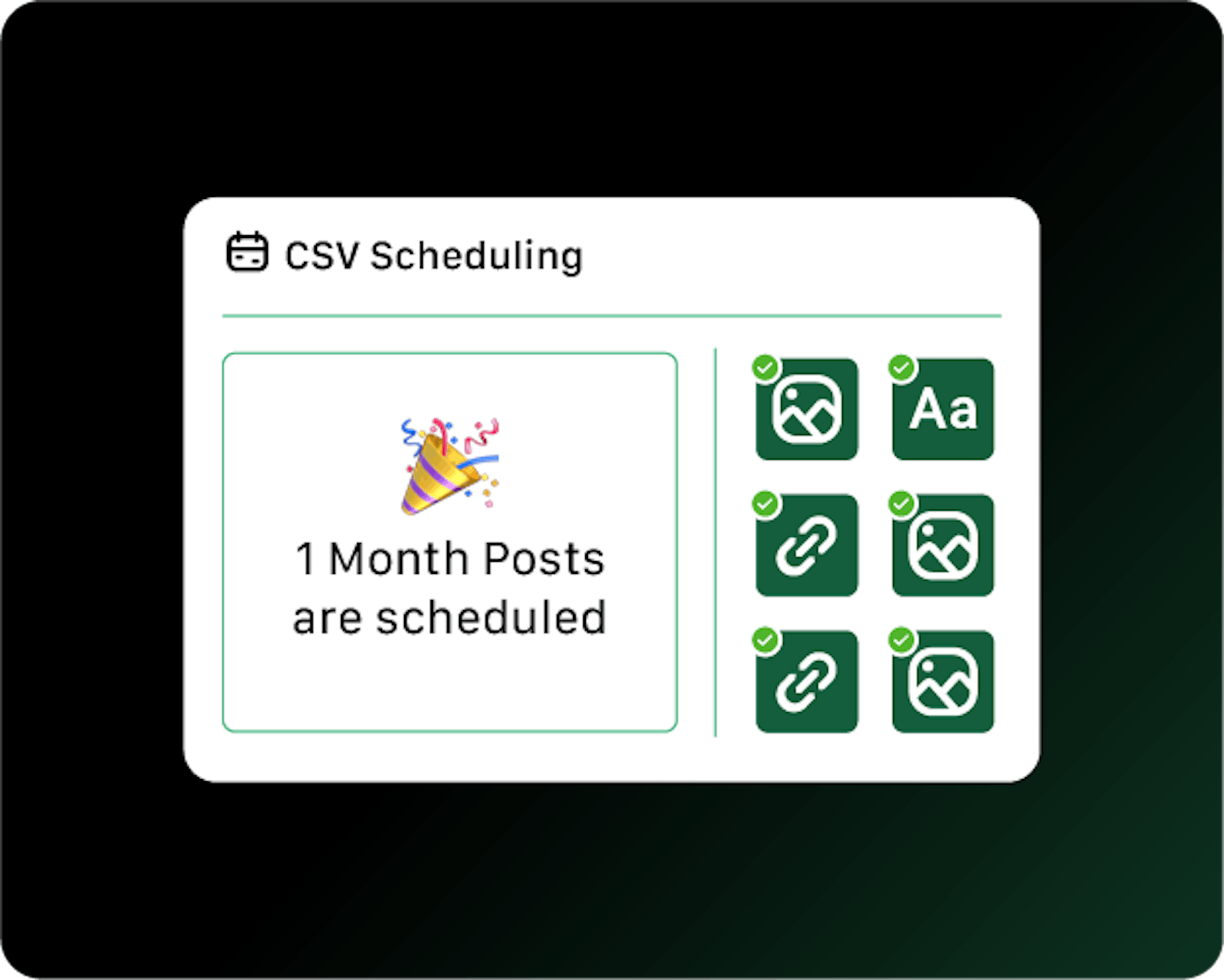 Bulk scheduling with CSV support illustration