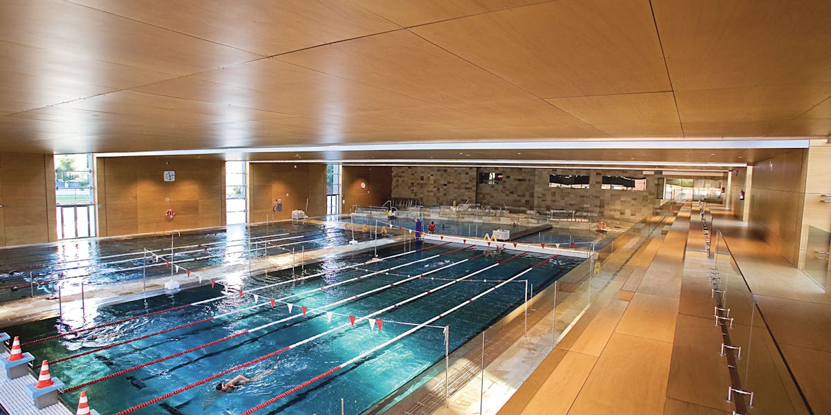 Parklex - Wet Internal Product applied to the walls, floor and ceilings of a swimming pool in Spain