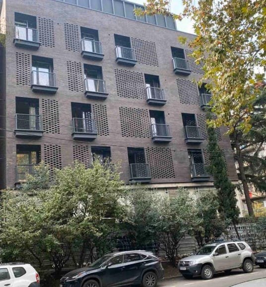 An example of Scanroc use for a hit and miss brickwork effect on apartment balconies