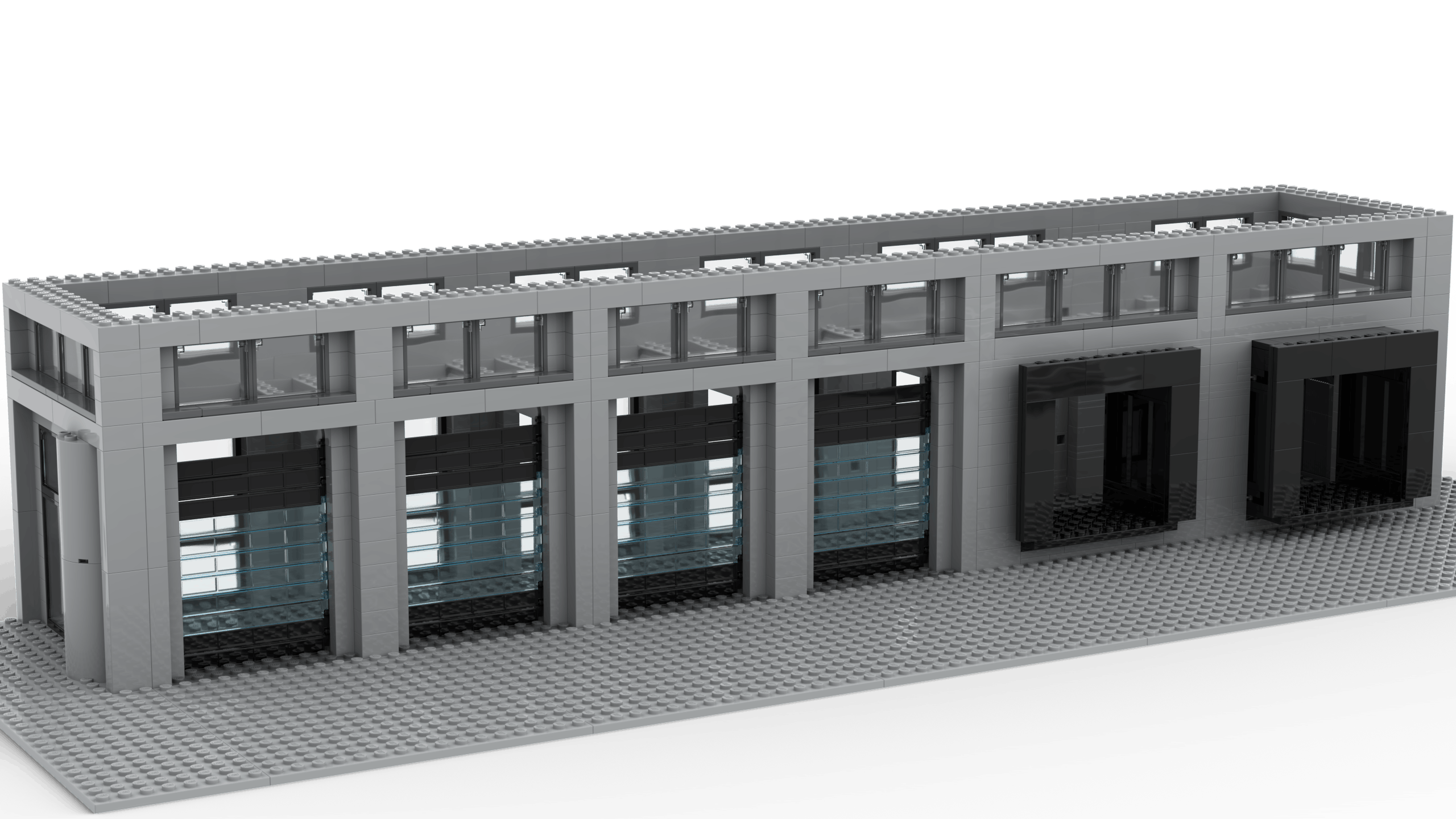 3D render of the Logistics Terminal MOC. Rendered using Stud.io.