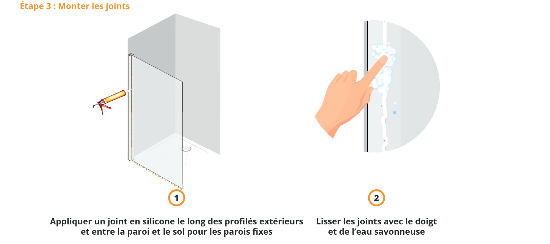 schema joint paroi douche