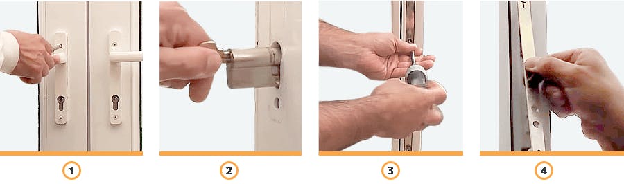 Démontage et montage crémone