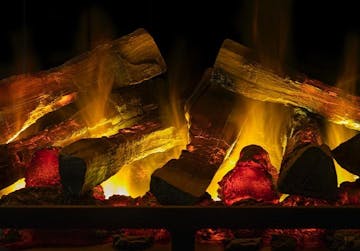 Cheminée décorative à foyer électrique - avec flammes 3D - Fire Glass  CHEMIN' ARTE