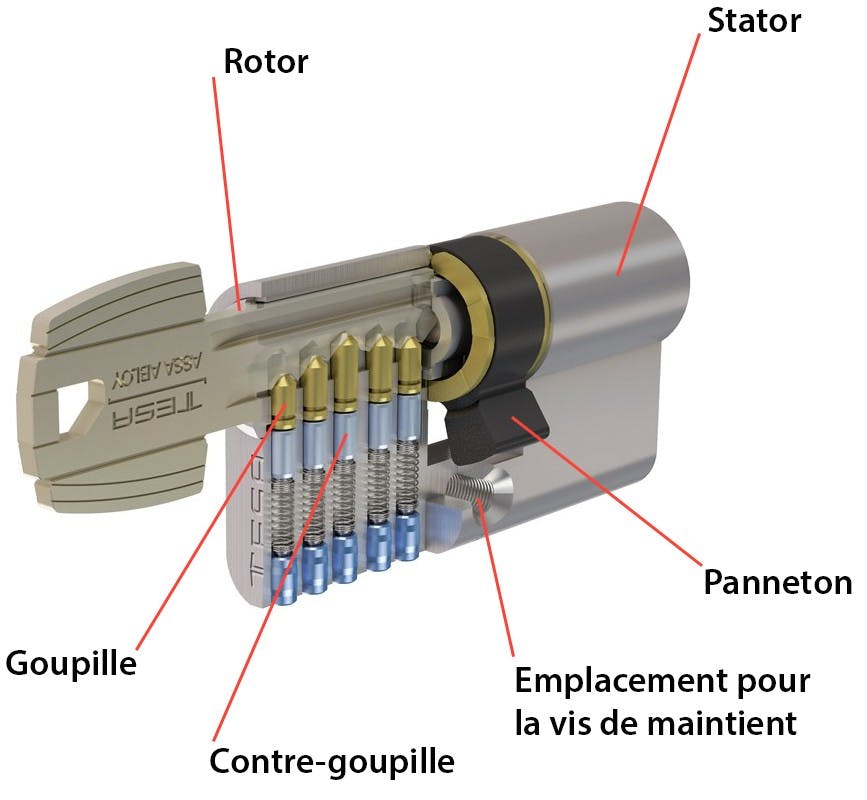 anatomie cylindre serrure