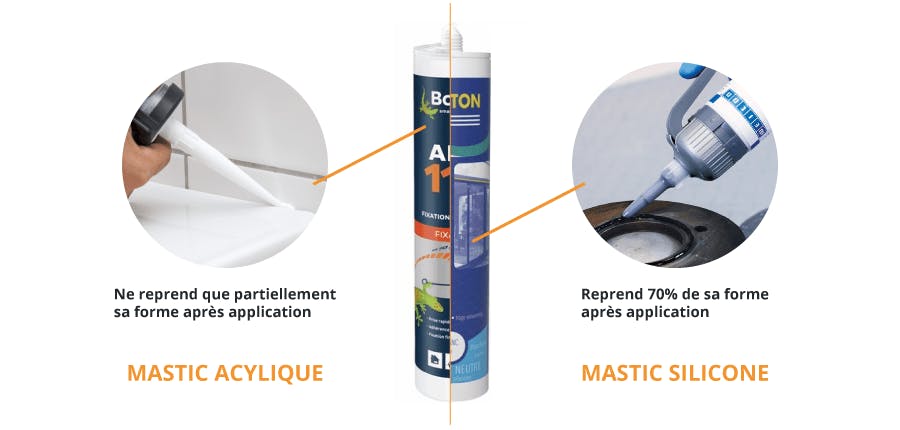 Quelle est la différence entre le mastic acrylique et le silicone ?