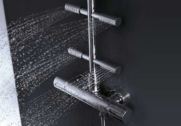 Colonne de douche chromée - sans robinetterie - Softwater WENKO