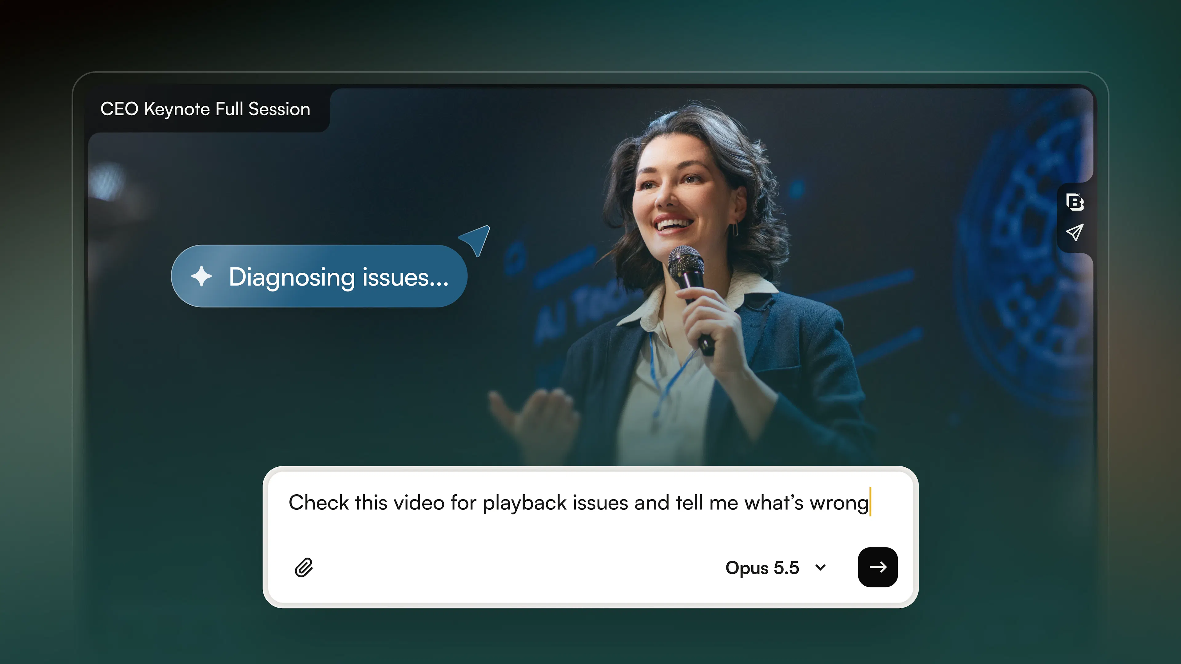 Agentic Hub diagnosing playback issues on a video in the Brightcove player