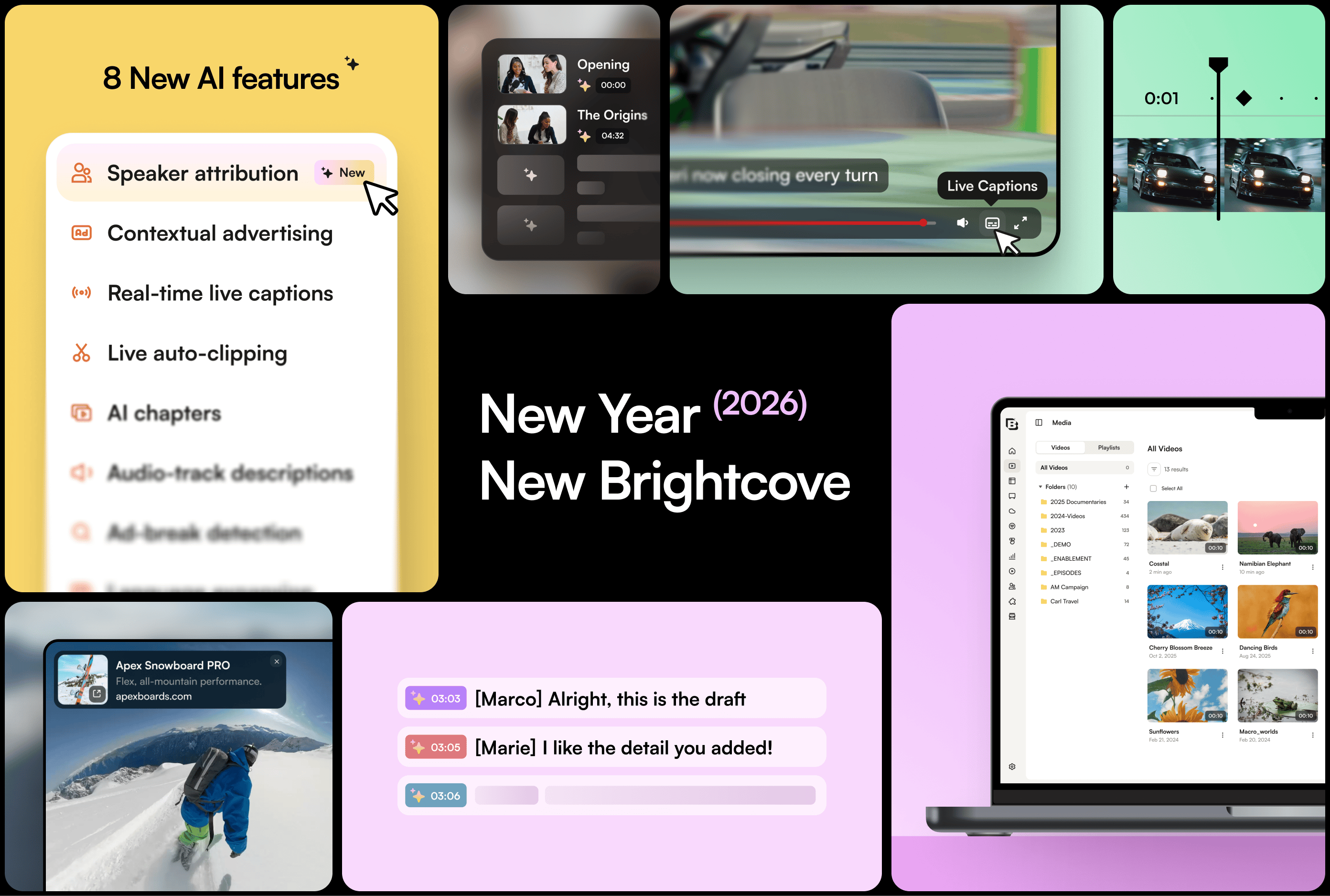 A visual summary of the features that will be released in 2026.