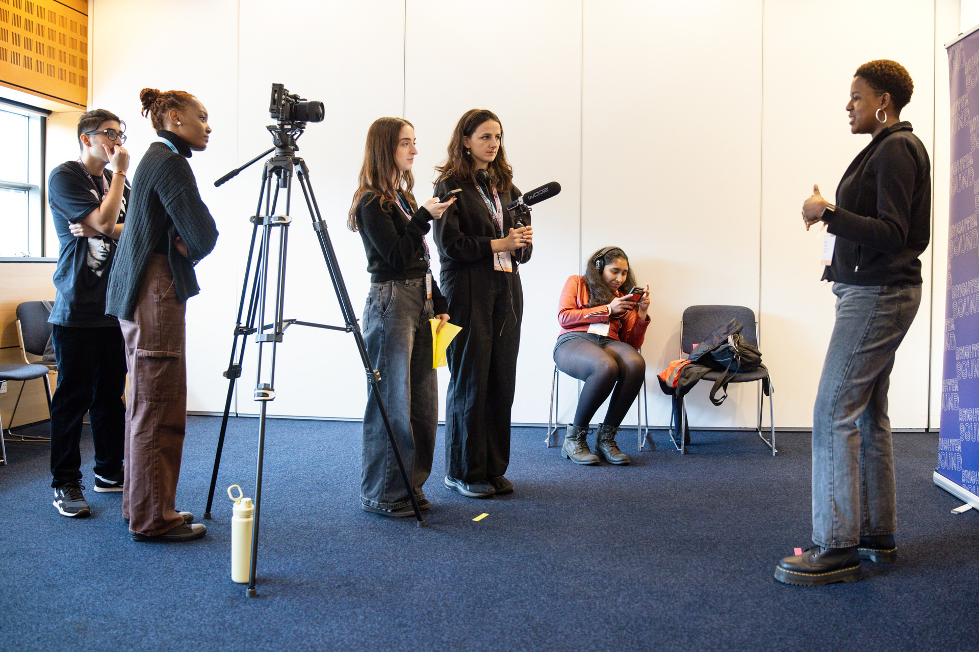Digital Natives filming interviews.