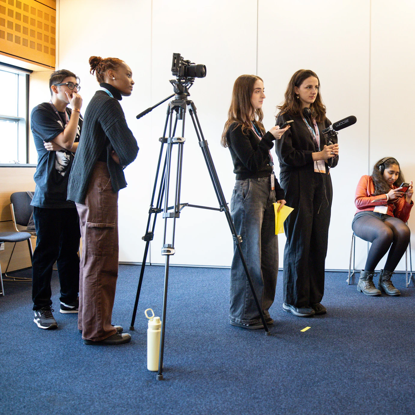 Digital Natives filming interviews.