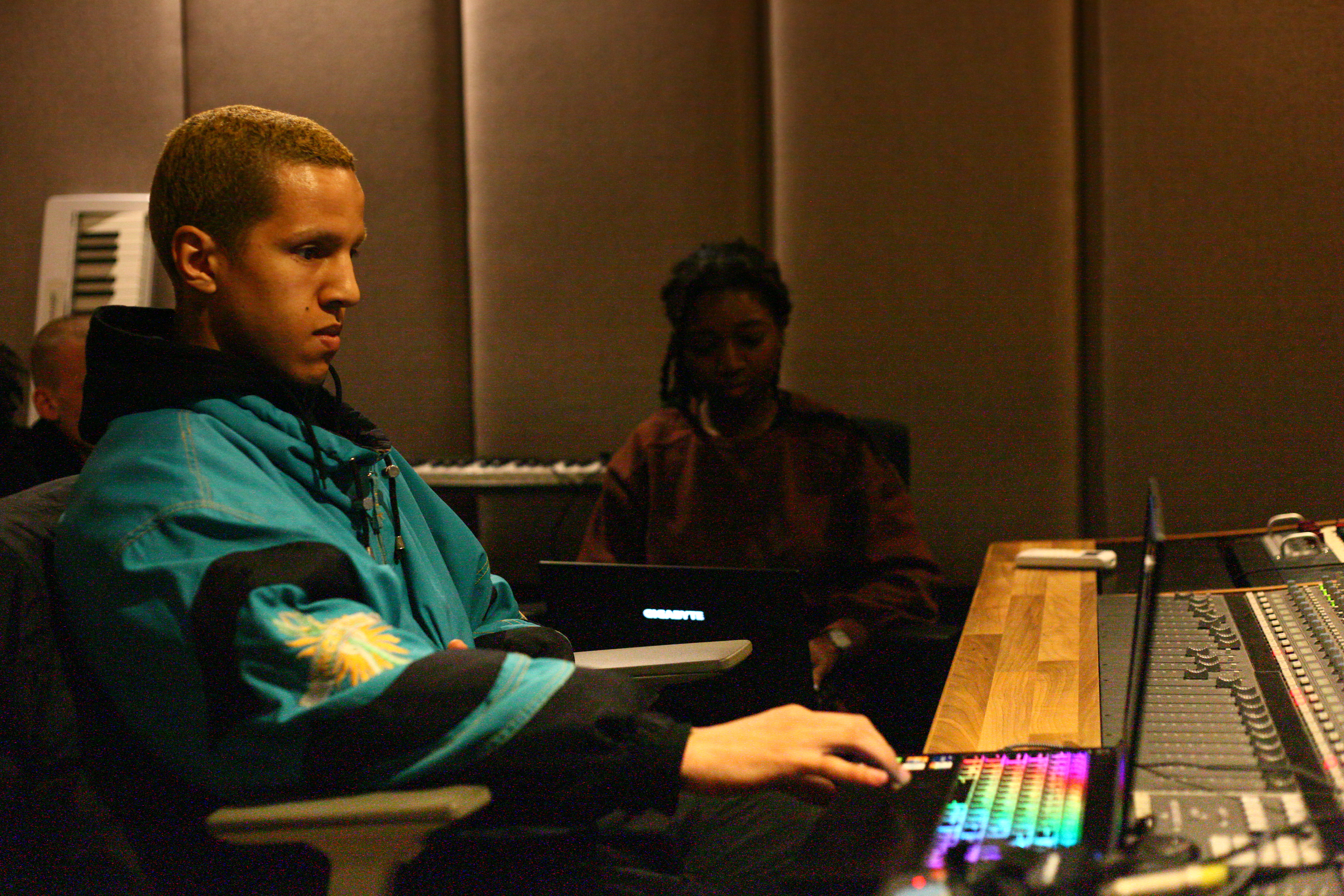 Afro Energy participants in the studio at NQ House.