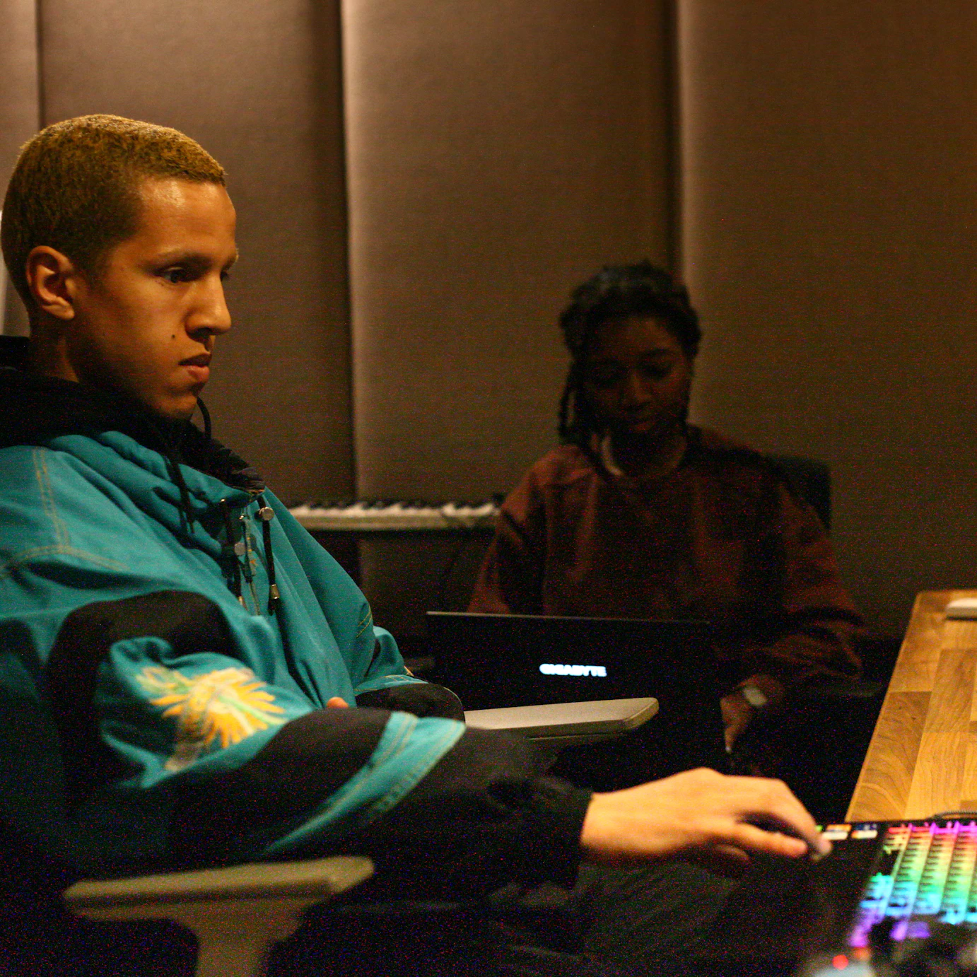 Afro Energy participants in the studio at NQ House.