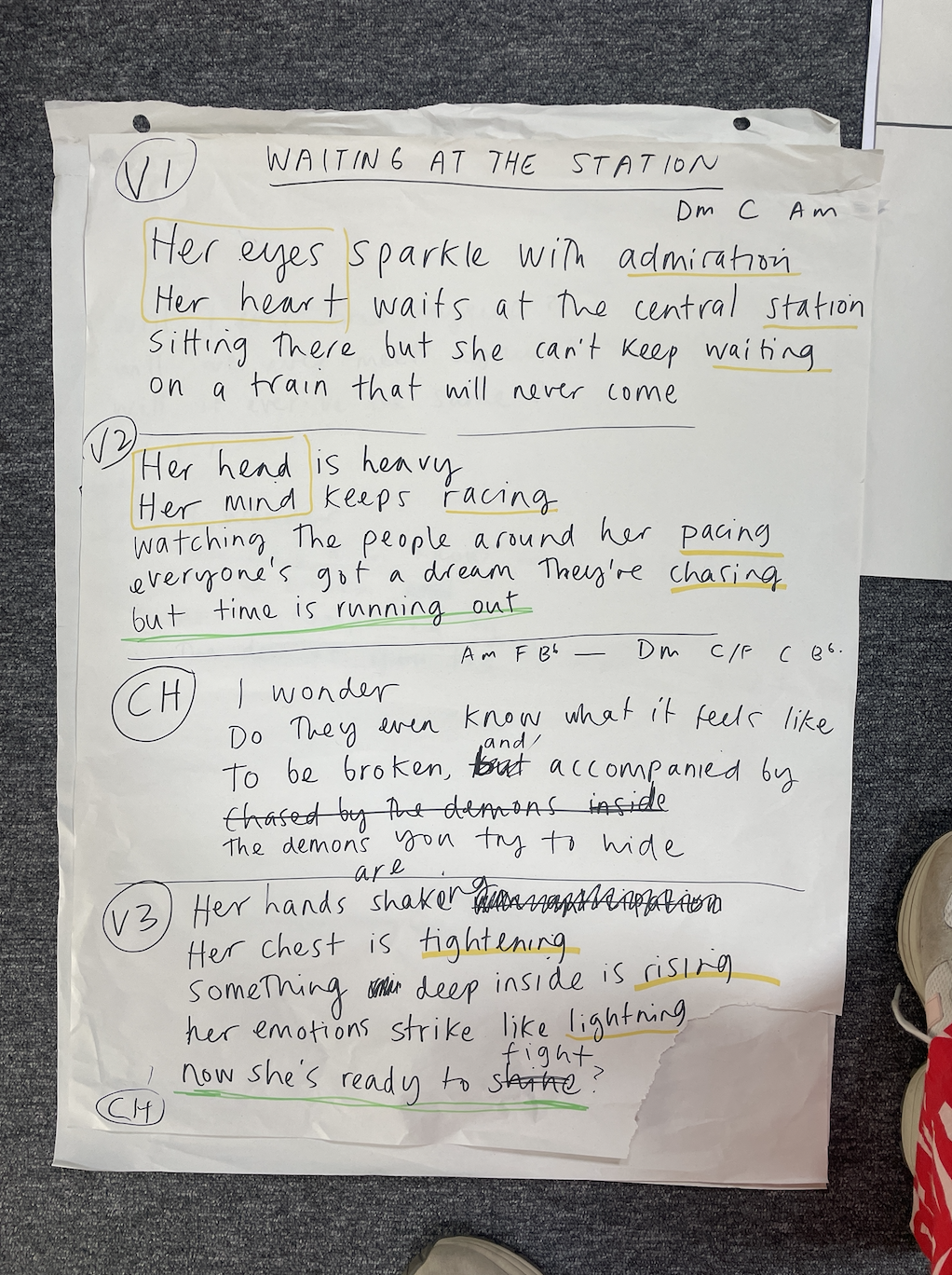 The Station's Lyrics Development + Chords
