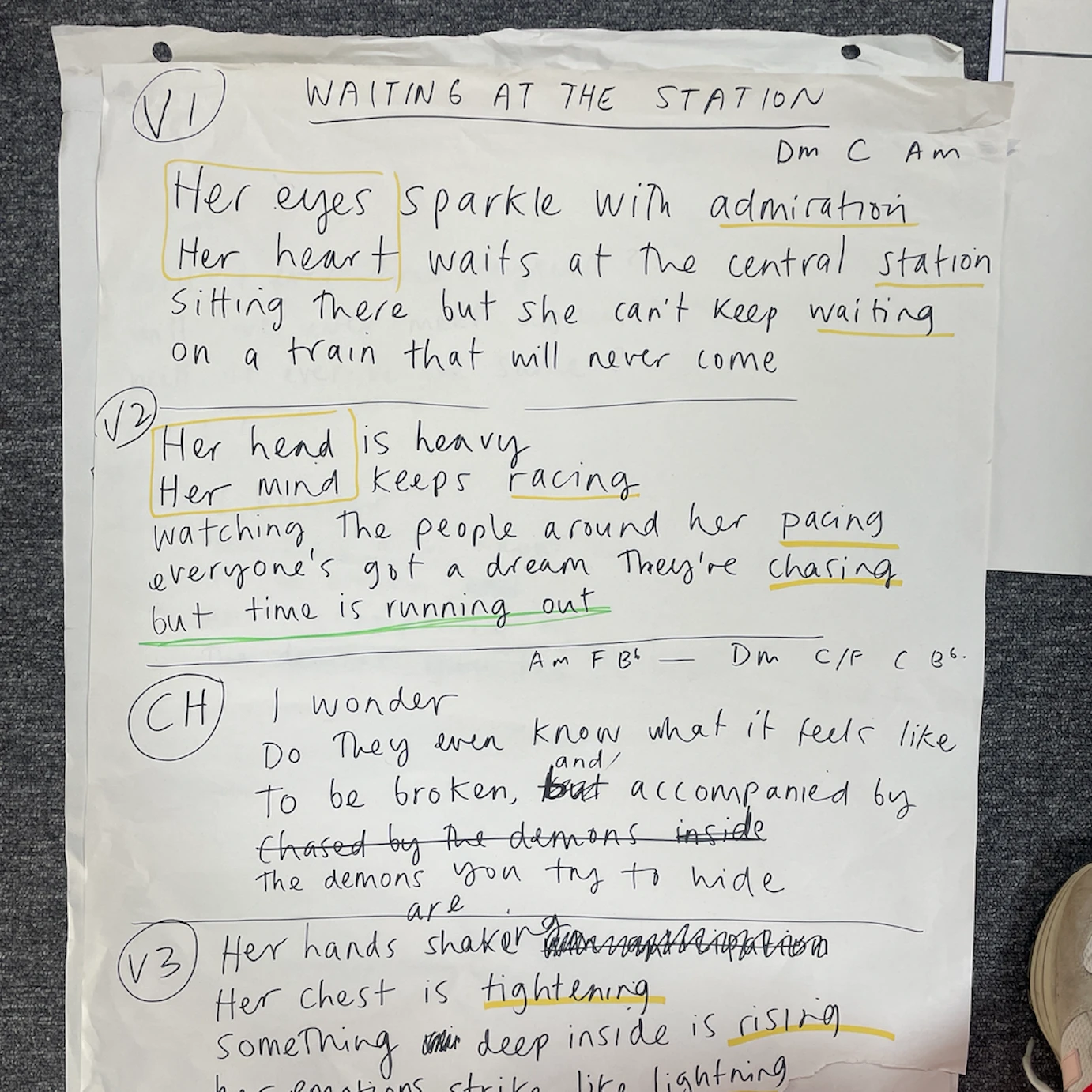 The Station's Lyrics Development + Chords