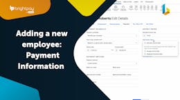 Adding a new employee - Payment Information