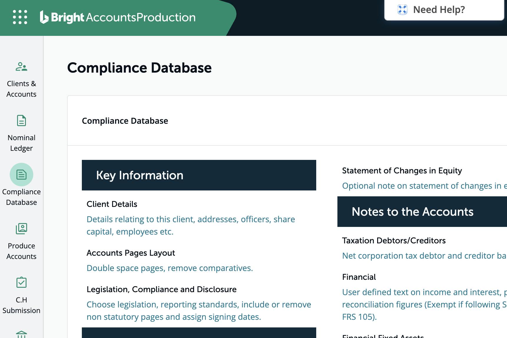 Compliance database for accountants brightAP