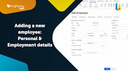 Adding a new employee: Personal & Employment details