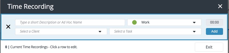 AccountancyManager time recording feature