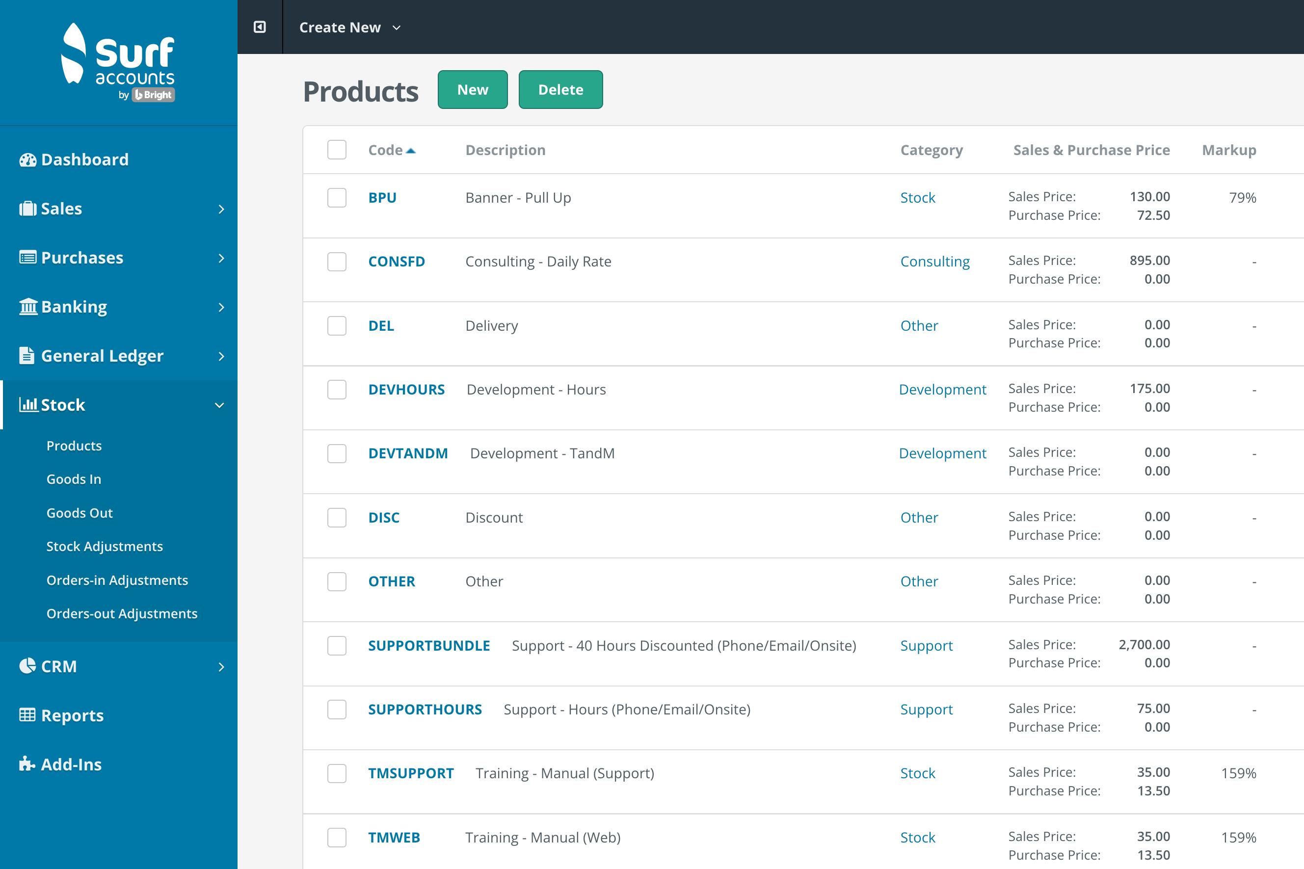 Surf Accounts Stock Management Tool