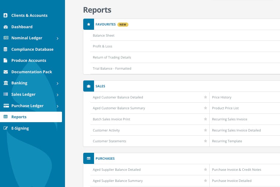 Surf Customisable reports