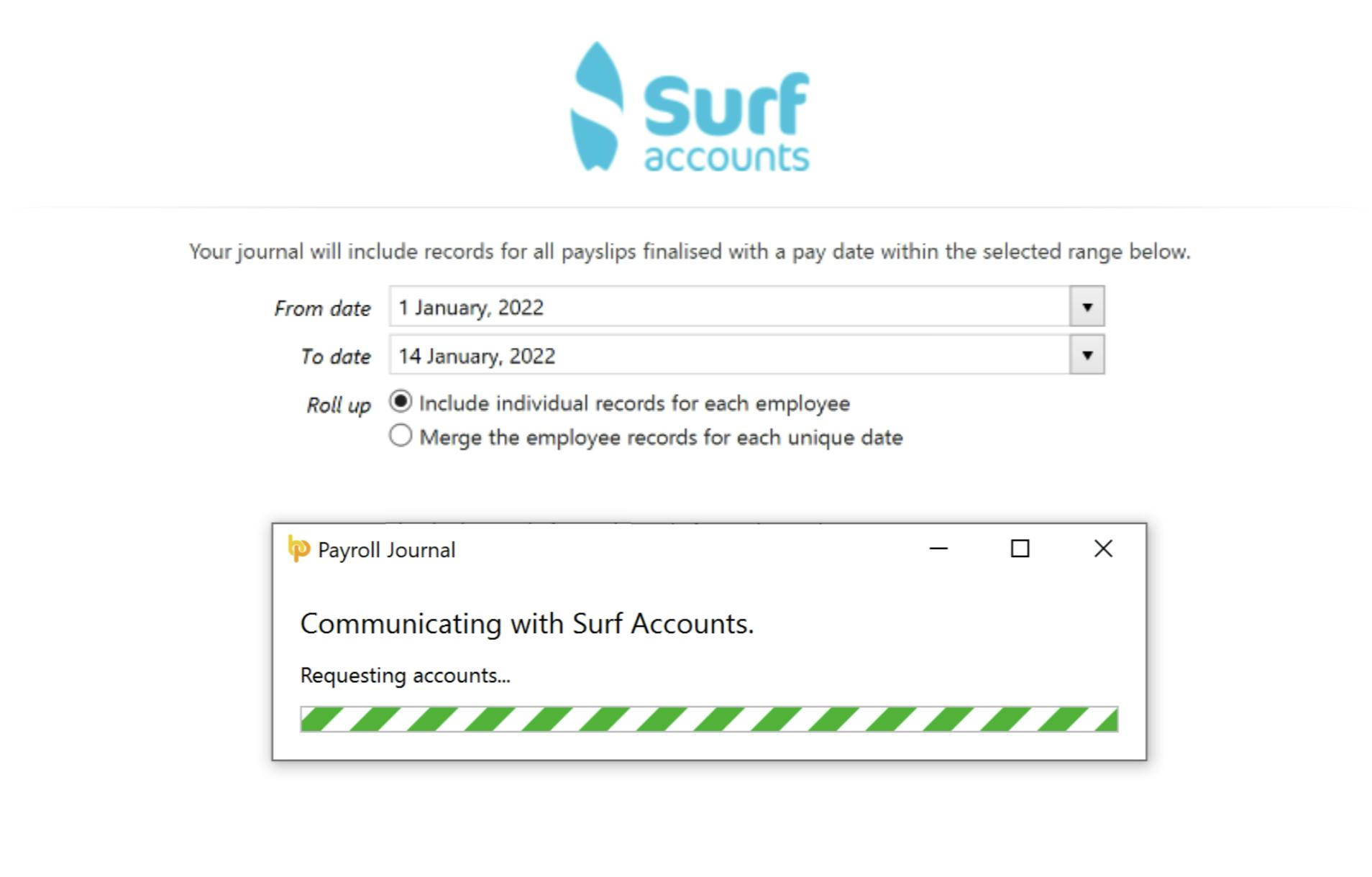 BrightPay and Surf Accounts Integration 