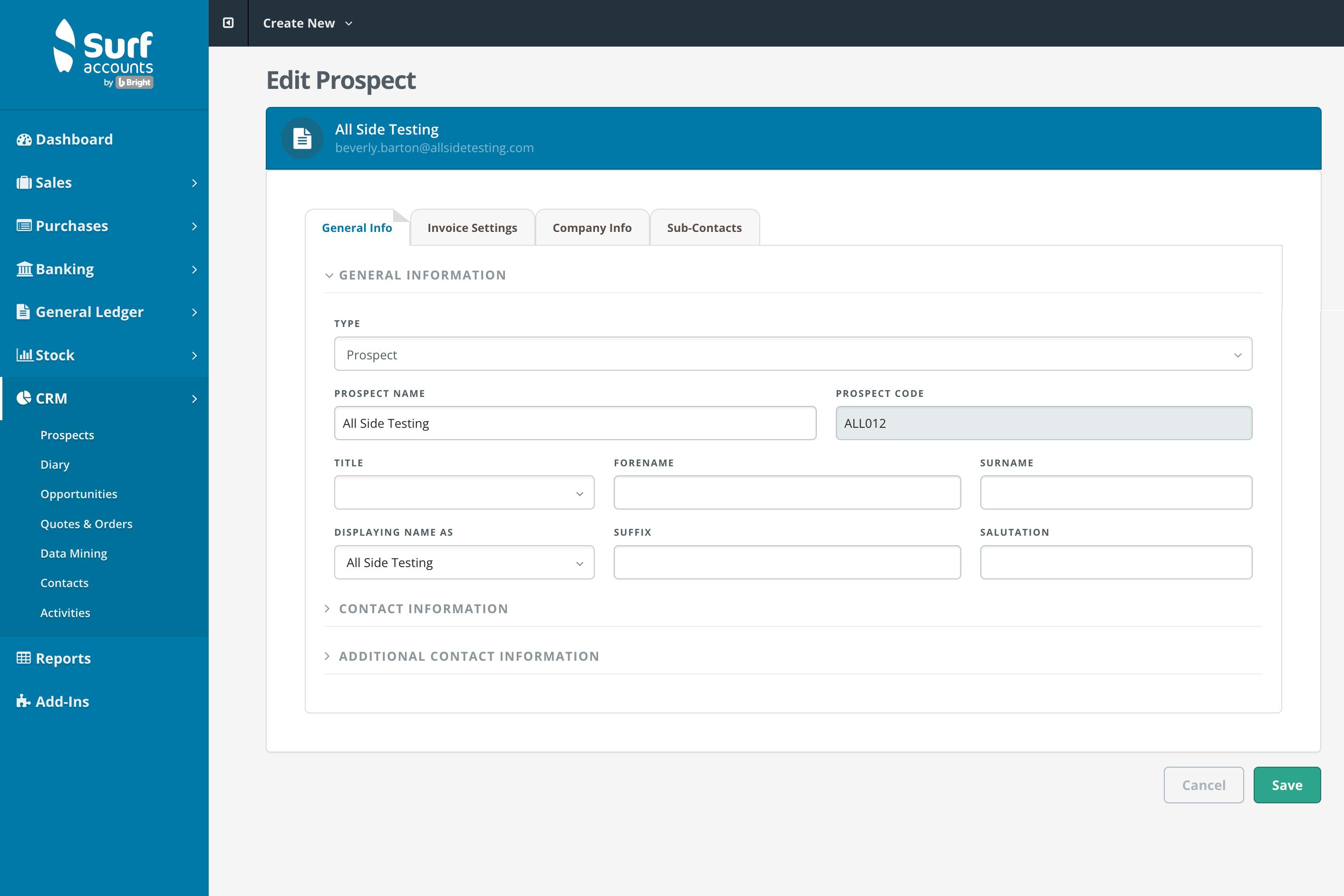 Surf CRM & sales pipeline tool