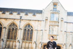 Timofei outside Oxford University