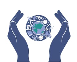 Bright World hands logo