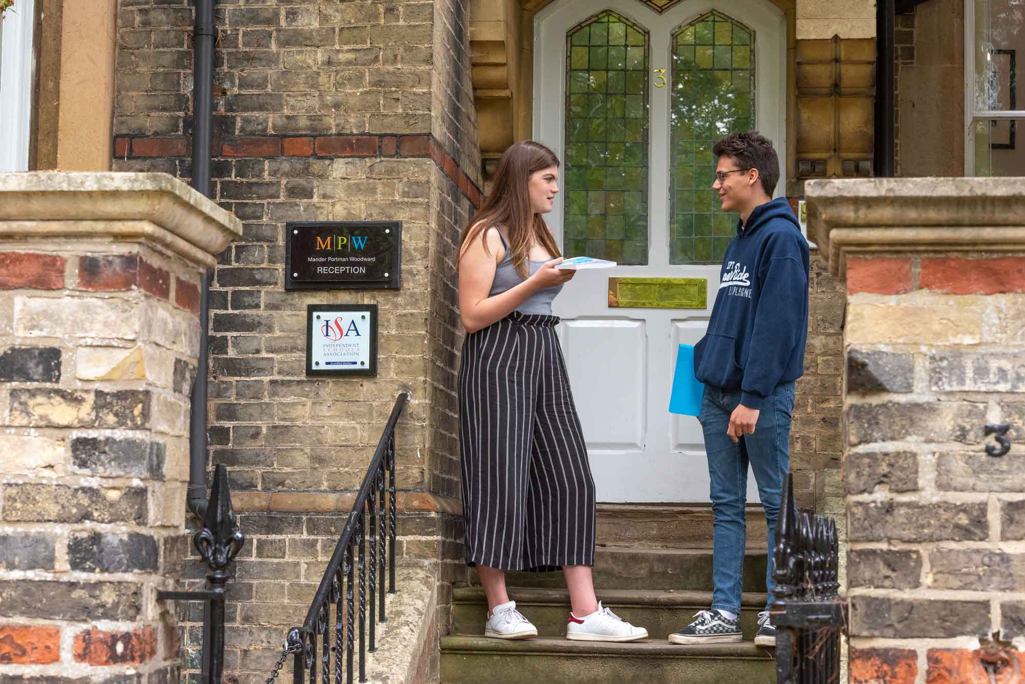 Students on the MPW steps