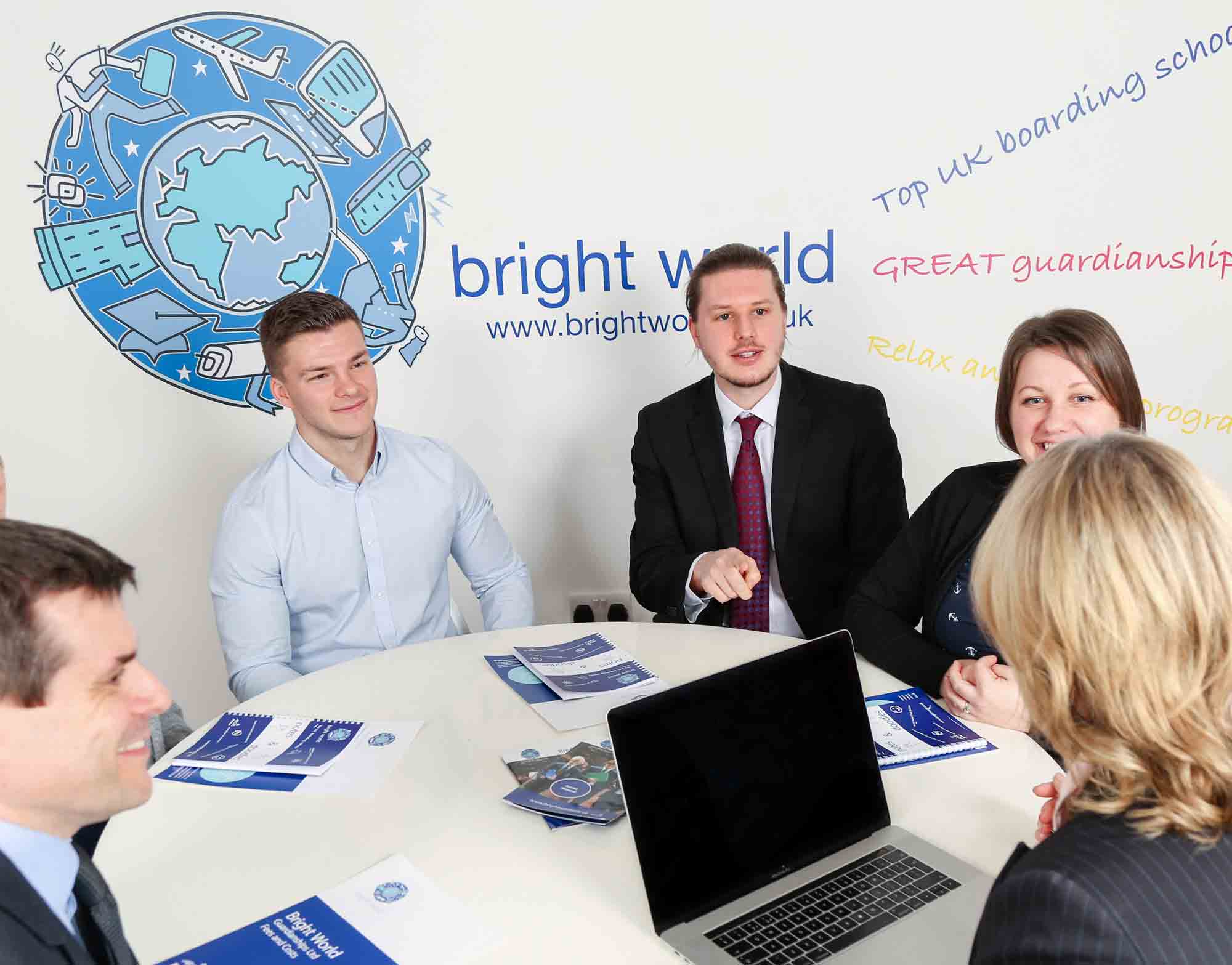 Bright World staff meeting