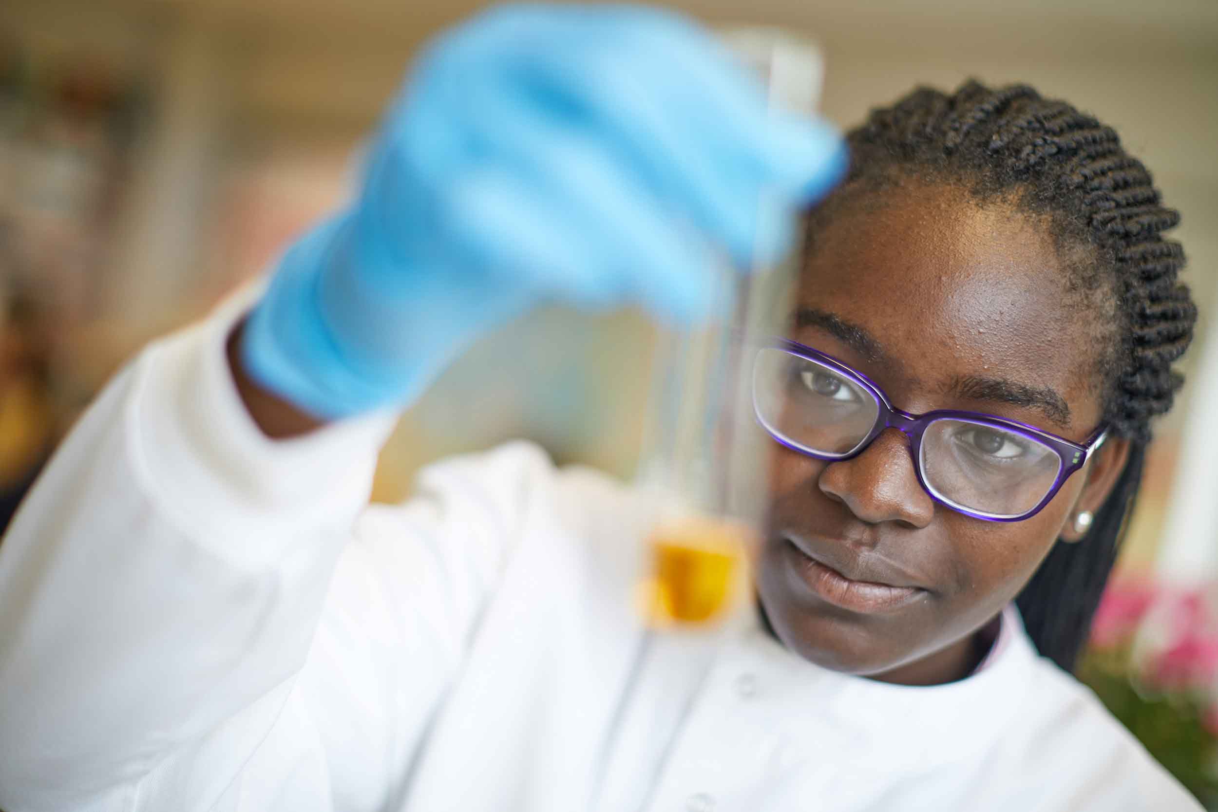 student in Chemistry lesson 