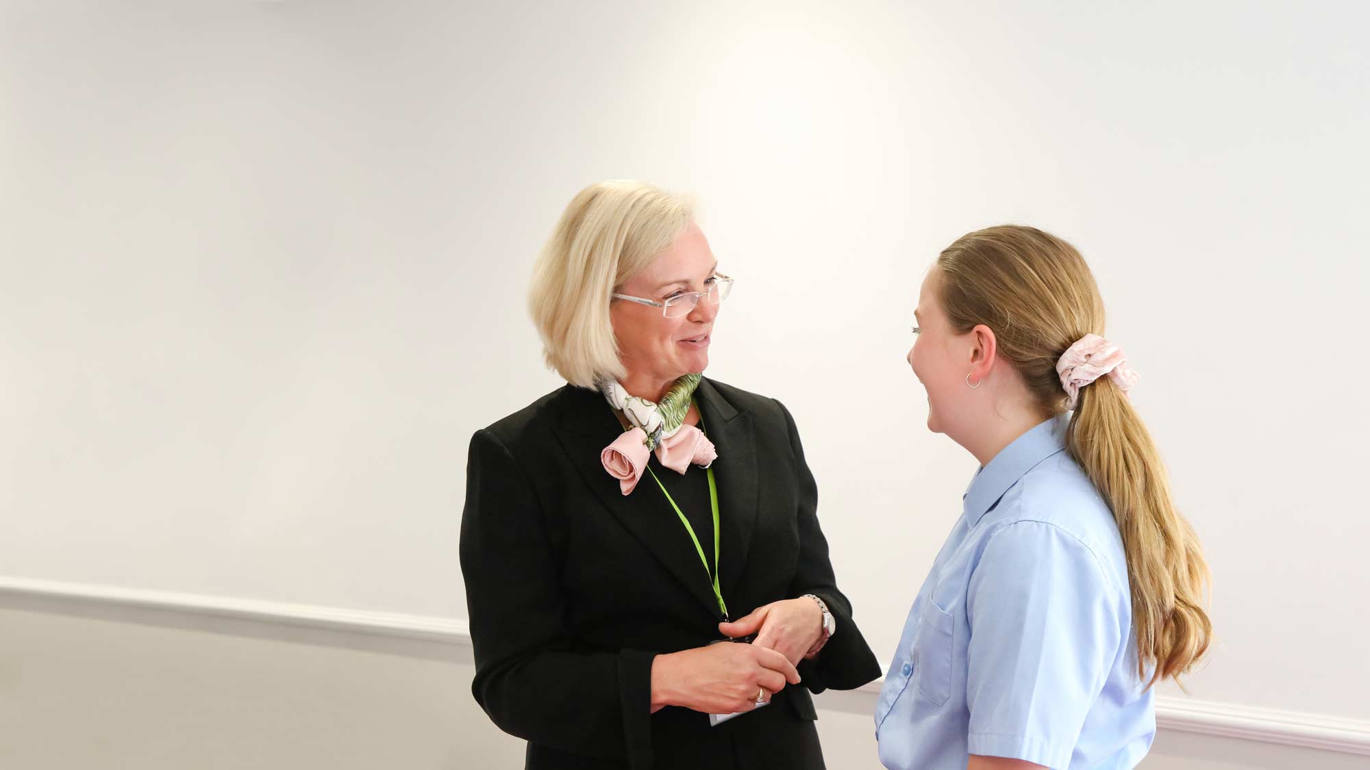 Lorna and Zoe talking