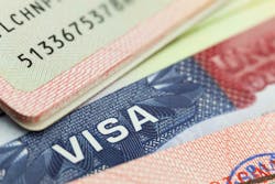 Visa in passport