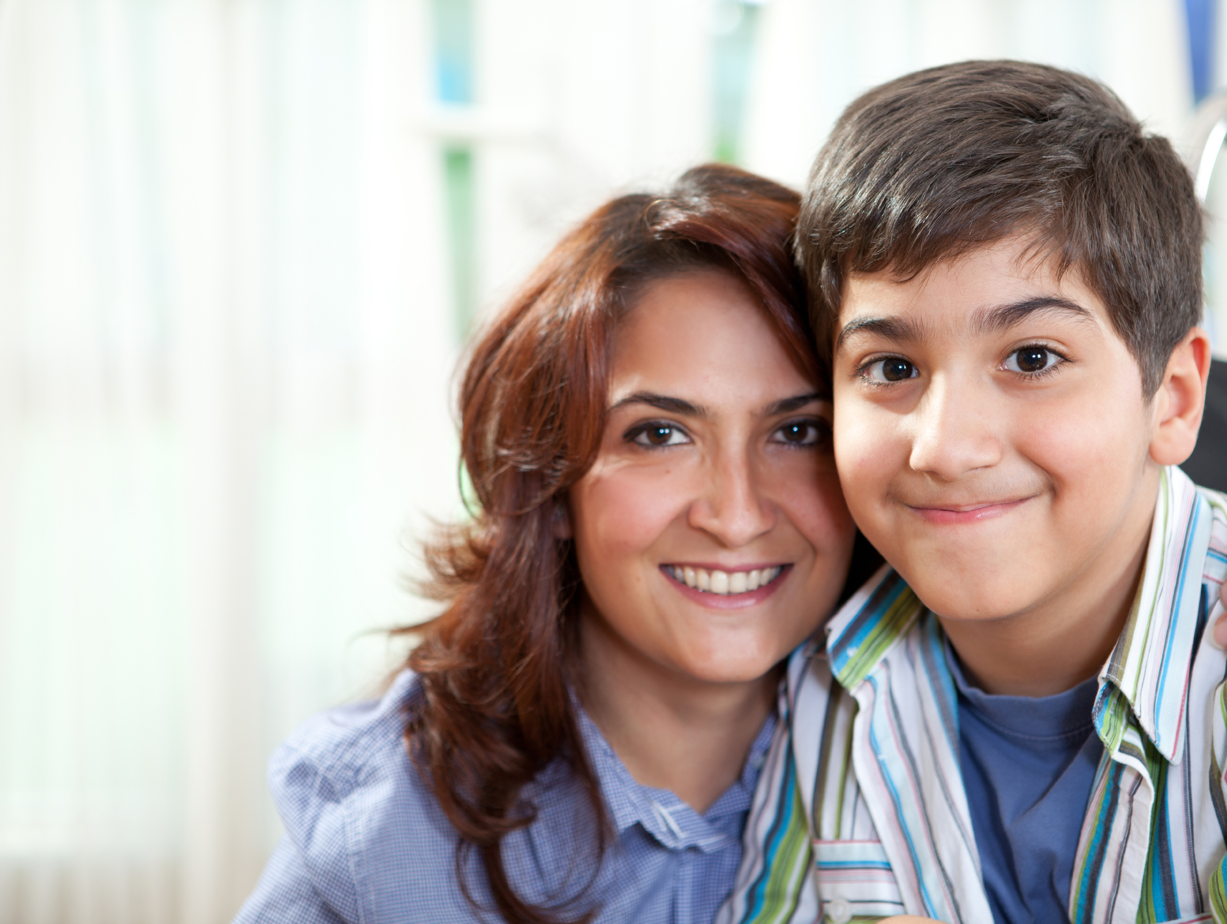 young boy with his Mum 