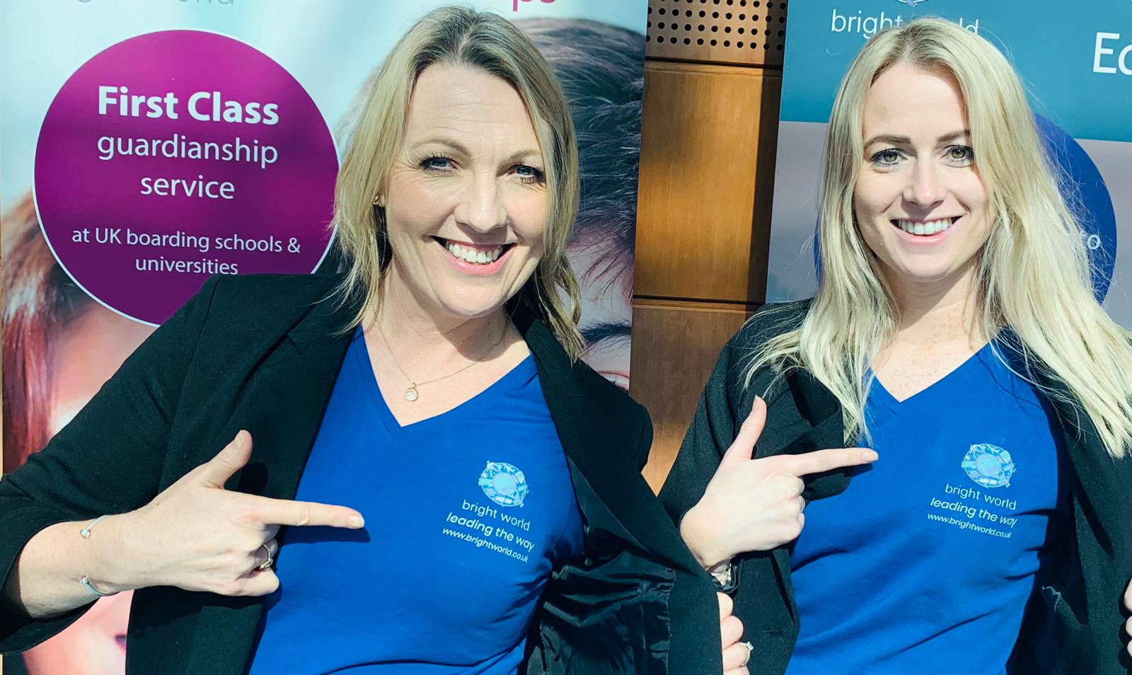 Lana and Charlotte at an exhibition 