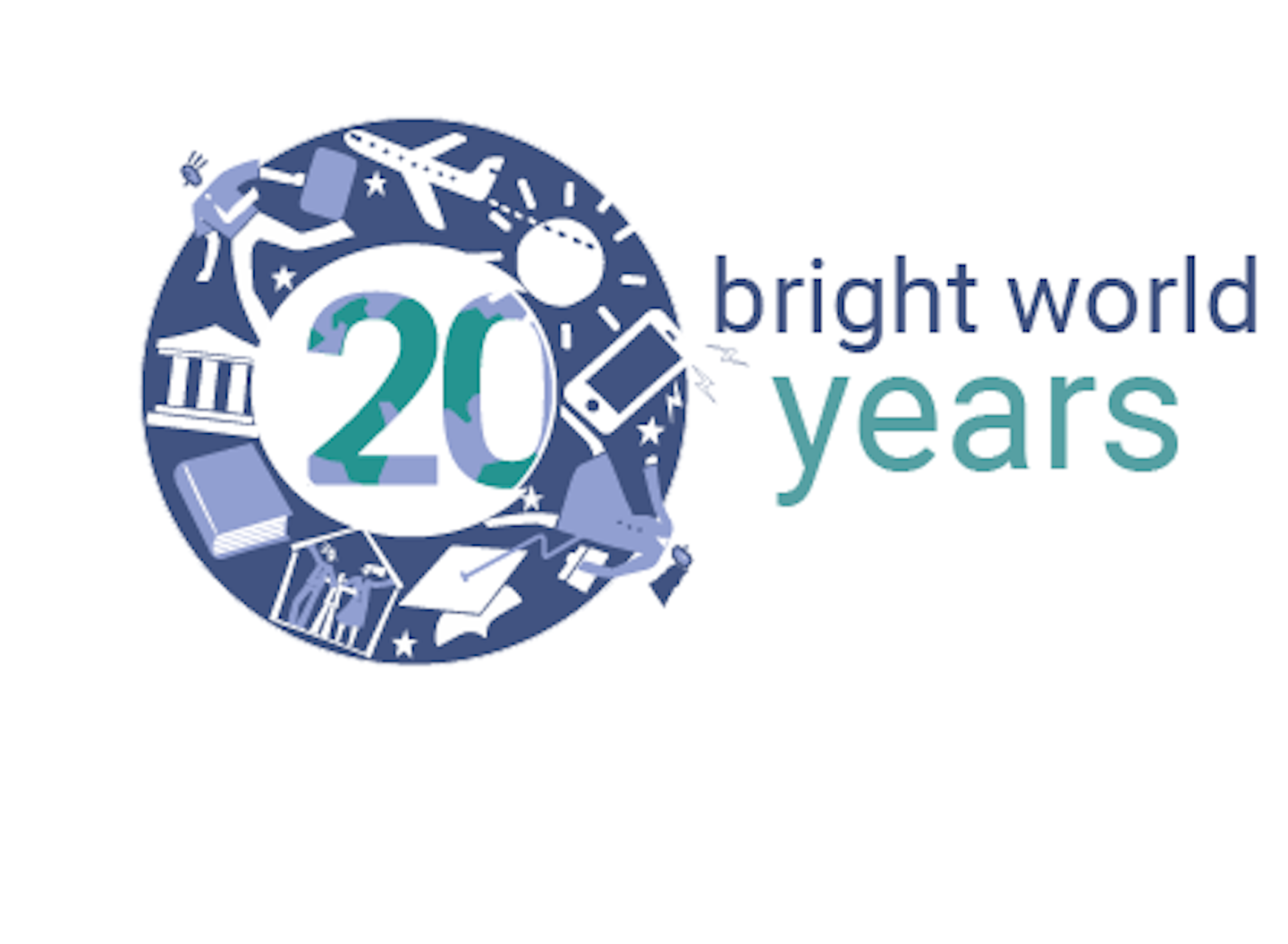 Bright World 20 years logo 
