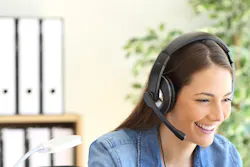 Girl having zoom meeting on laptop