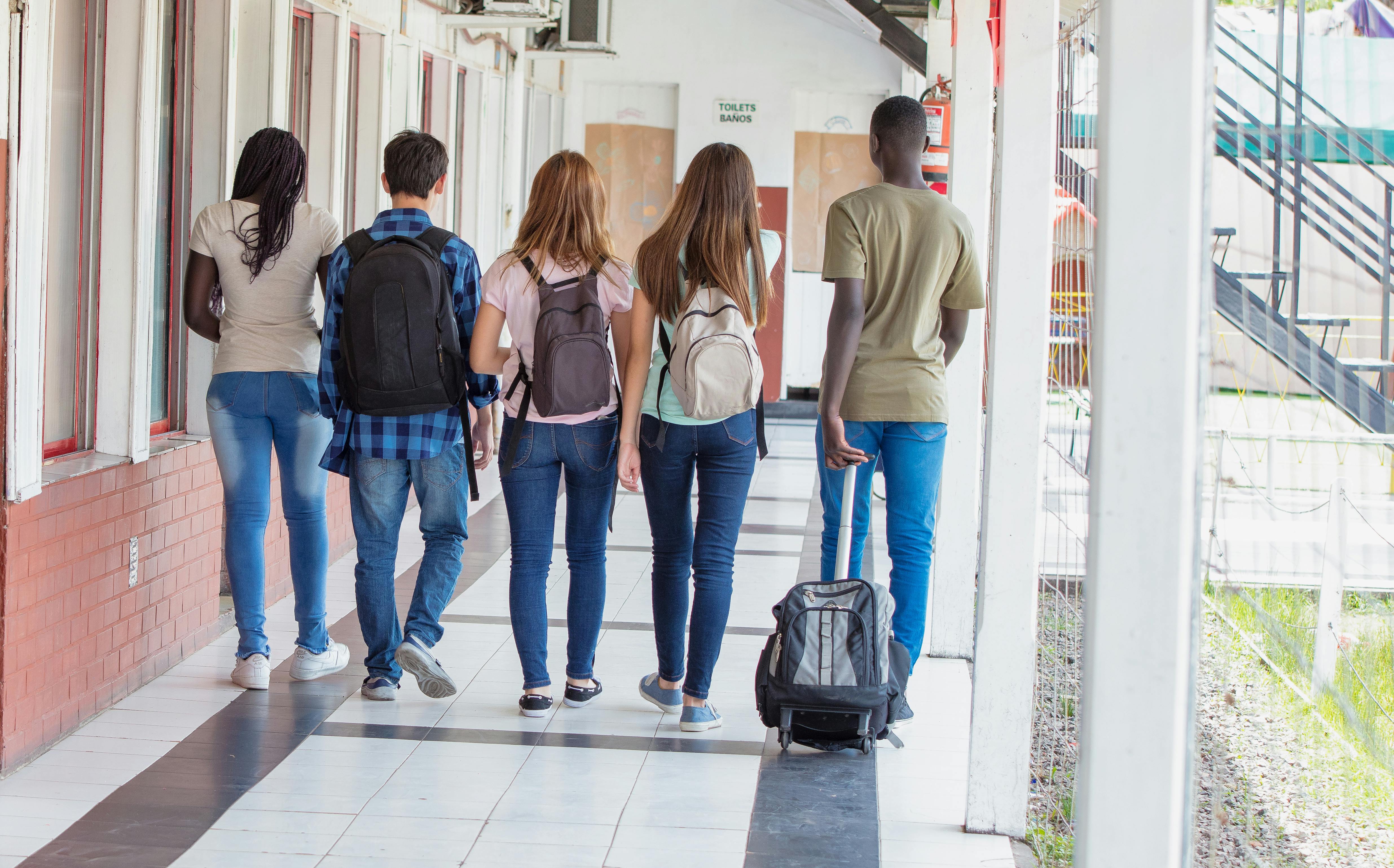 write a newspaper report changes made by the british in education system group of students at university walking away