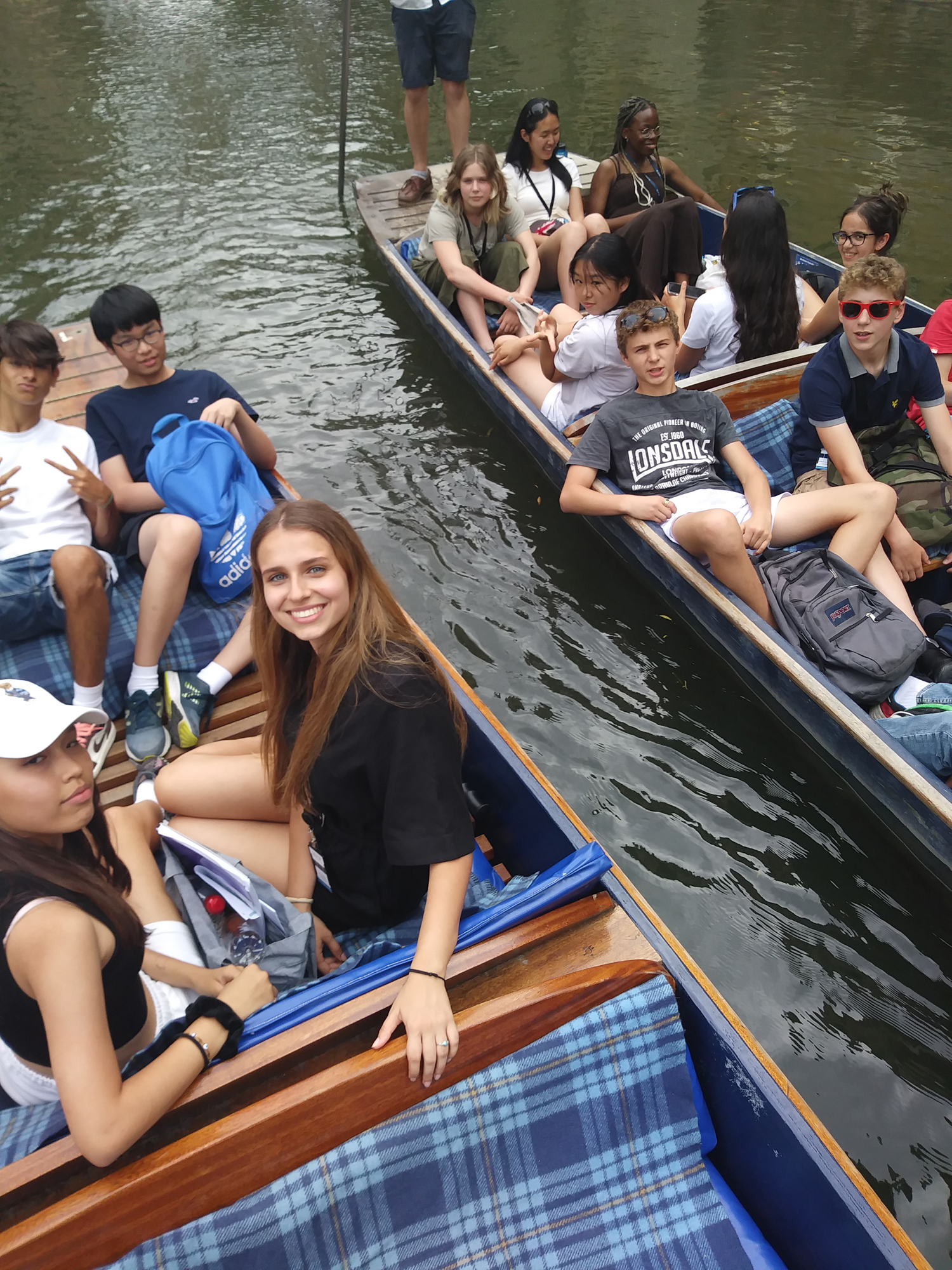Students on a boat