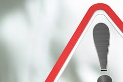 exclamation mark sign in hand