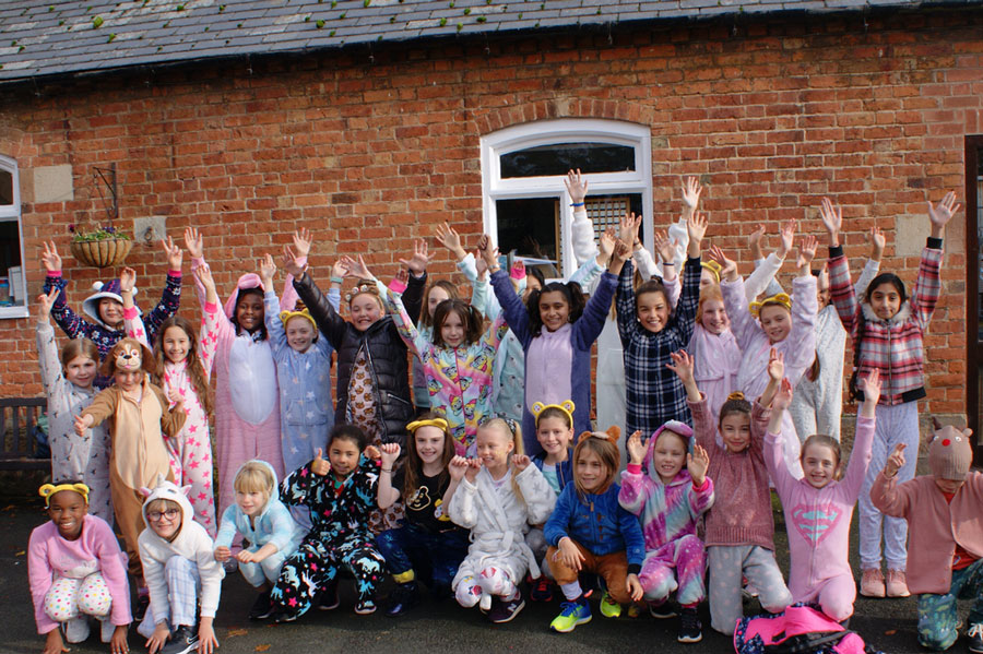 adcote students in pyjamas for children in need