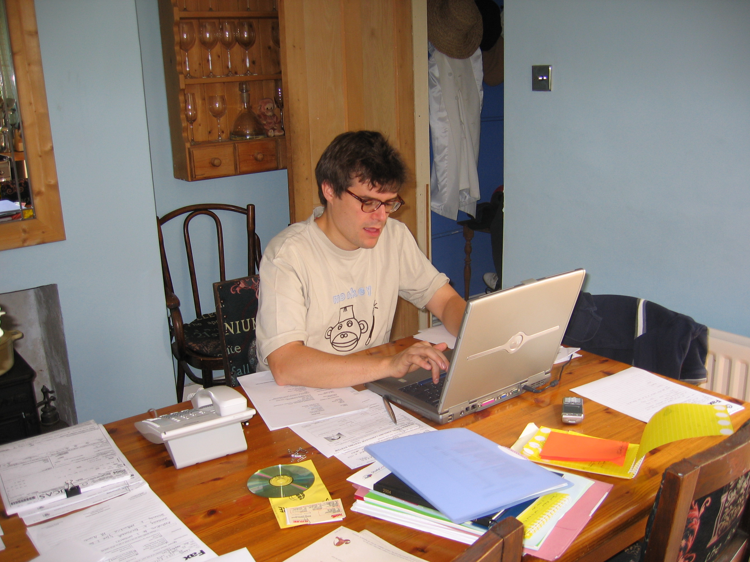 James Foster working at his desk.