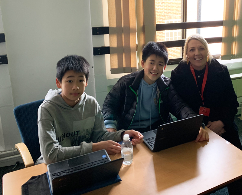 Lana with the boys at Kingswood