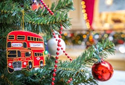 Christmas tree with bus 