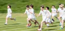 Students running