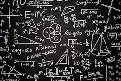 Blackboard with Maths equations
