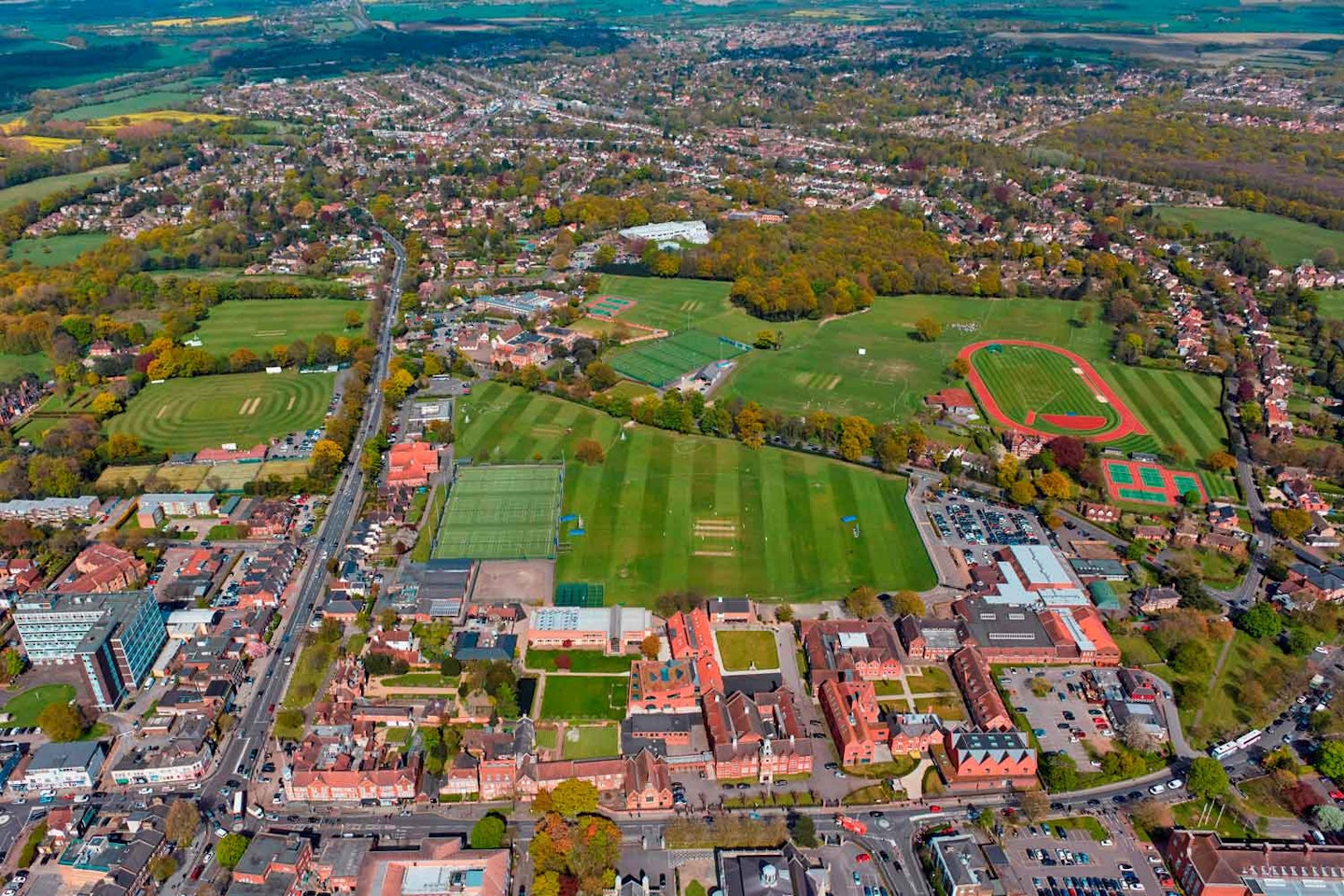 Brentwood school aerial