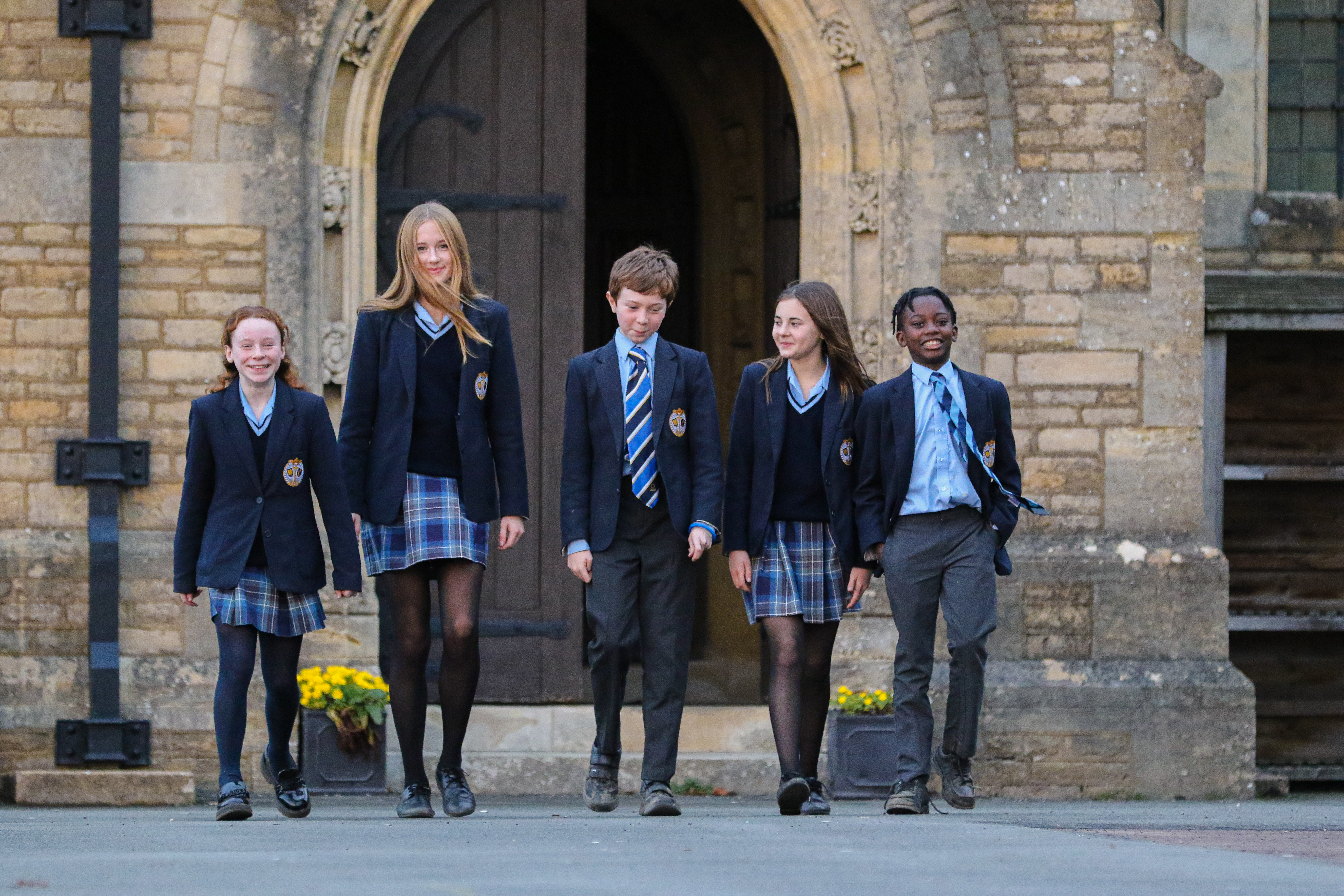 Kingham Hill students walking outside