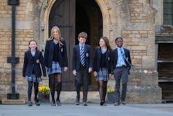 Kingham Hill students walking outside