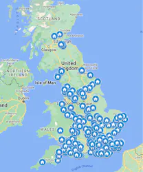 Map with host families on it